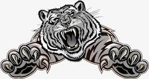 Punk Style White Tiger Prey Art Logo White Tiger Archery Logo