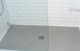 Penny Round Shower Floor With Subway Tile Walls Penny Round Tile Floor Bathroom Tile Inspiration Penny Round