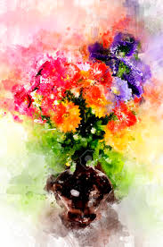 Water Color Painting In Flower Pot Stock Photo Picture And Royalty Free Image Image 90962439 Flowerpot png & psd images with full transparency.