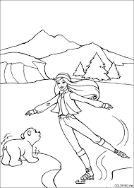 We found a picture of ice skating to color. Coloring Page Barbie Ice Skating Coloring Me