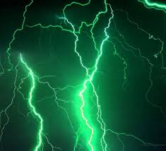 The thunder rolls and the lightning strikes. Green Lightning Aesthetics Amino