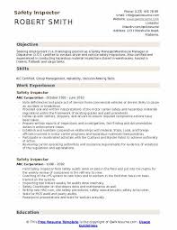 Creating good site inspection reports help safety officers and managers compile all needed data for safety planning. Safety Inspector Resume Samples Qwikresume