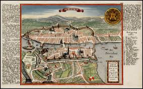 Zurich Switzerland 1700 Barry Lawrence Ruderman Antique Maps Inc Antique Maps Old Maps Map