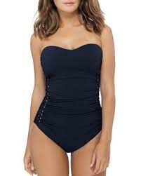 Profile By Gottex Fishnet Bandeau One Piece Swimsuit Women Bloomingdale S Strapless Bathing Suits One Piece Swimsuit Bandeau One Piece Swimsuit