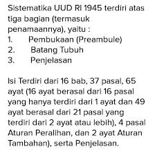 Surat lamaran pekerjaan termasuk surat dinas atau resmi. Sebutkan Sistematika Uud 1945 Brainly Co Id