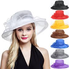 Weitere ideen zu hut, hut herren, herrin. Eleganter Damenhut Organza Hut Brauthut Organzahut Anlasshut Hochzeit Farben H5 Ebay