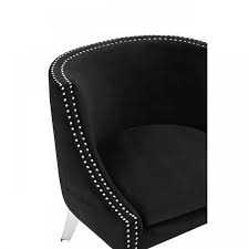 Grab a book & snuggle into a club accent chair. Clarence Studded Black Accent Chair Living Furniture Fads