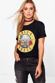 He is best known for being the lead vocalist and lyricist of th. Plus Guns N Roses License T Shirt Boohoo