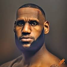 LeBron James in the style of the Mona Lisa painting