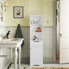 Double sink vanity storage enhance the traditional style with a marble sink for a tasteful nod to classic design. Vanity And Linen Cabinet Wayfair