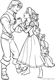 And she was kept in a huge tall tower that has no door. Tangled Coloring Pages Coloringall