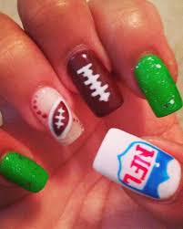 Show Your Team Spirit With These Football Nail Art Designs Football Nail Art Football Nails Football Nail Designs