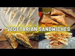 A panini sandwich with avocado mayonnaise is layered with smoked turkey, roasted red peppers, and provolone cheese, and pressed until the sandwich is crisp and toasted and the filling is melted. 4 Easy Vegetarian Sandwiches Sandwich Recipes Youtube