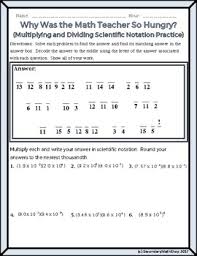 Write numbers in expanded the worksheets are available both as pdf and html files. Algebra Scientific Notation Multiplying Dividing Riddle Worksheet