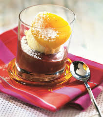 Delices Glaces A La Peche Et Au Chocolat Recette Glace Recette Verrine Recette Glace
