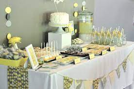 Gray And Yellow Baby Shower Project Nursery Baby Shower Yellow Grey Baby Shower Baby Shower