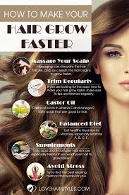15 Tips On How To Make Your Hair Grow Faster Lovehairstyles Com Make Hair Grow Faster How To Grow Your Hair Faster Make Hair Grow