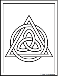 Triangle printables are easy to use. Celtic Triangle Coloring Page Trinity Knot And Circle