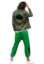Free City Rainbow Og Letsgo Sweatpants In School Green Singer22