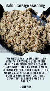 Italian Sausage Seasoning In 2020 Homemade Italian Sausage Italian Sausage Seasoning Seasoning Recipes