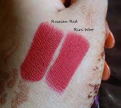 I usually apply lip balm before i do my base and eyes, then wipe the lip balm off and apply ruby woo to my prepped lips. Mac Matte Lipstick Russian Red Swatches Matte