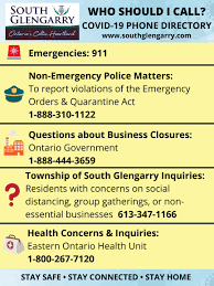 (single person households are allowed like before). Covid 19 Updates South Glengarry