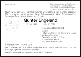 England is a country that is part of the united kingdom. Traueranzeigen Von Gunter Engeland Trauer Hna De