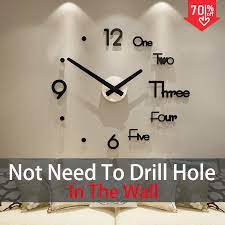 Enhance your living room decor with the artistic beauty and radiance of wall clocks. Buy Quartz Creative Wall Clock Diy Modern Design 3d Letters Watch Large Wall Clock Numbers Sticker For Home Living Room Decor At Affordable Prices Free Shipping Real Reviews With Photos Joom