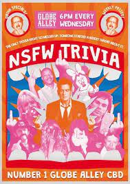 Have fun making trivia questions about swimming and swimmers. Nsfw Wednesday Trivia Back This Evening With Cheap Booze Delicious Hotshots Awesome Food And Questionable Questions From 6pm Still A Few Spots Left So Email Nsfwtrivia Gmail Com If You Would Like To