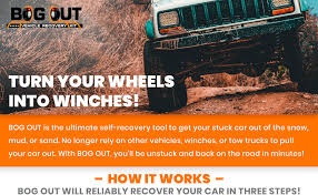 If you don't have one of these, a coat, blanket, or car mat can be used. Amazon Com New Vehicle Recovery Kit With Strap Twin Pack By Bog Out 4x4 Recovery Gear For Offroad Recovery Turn Your Wheels Into A Winch Automotive