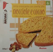 Salame al cioccolato con nocciole igp del piemonte: Torta Croccante Con Crema Alle Nocciole Ecacao Auchan 500 G