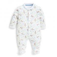 Peter Rabbit Printed Baby Sleepsuit Blue Peter Rabbit Baby Clothes Baby Outfits Newborn Peter Rabbit Clothes