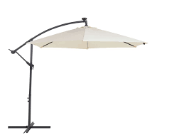Cantilever Garden Parasol With Led Lights O 2 85 M Beige Corval Beliani Co Uk