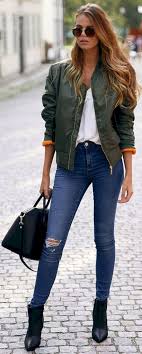 30 Ways To Wear Bomber Jacket For Women 99outfit Com Bomber Jacket Fashion Fashion Bomber Jacket Outfit