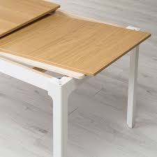 Ekedalen Oak Veneer White Stained Extendable Table Min Length 80 Cm Ikea In 2020 Ikea White Stain Table Top Extension