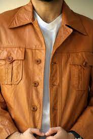Genuine Leather Jacket Vintage 70s Boho Hipster Tan Brown Etsy Genuine Leather Jackets Vintage Leather Jacket Leather Jacket