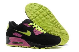 Nike Air Max 90 Womens Black Pink Lime Green 312334 061