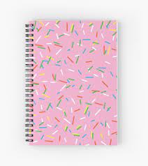 Maybe you would like to learn more about one of these? Pink Dessert Sprinkles Art Print Spiral Notebook By Newburyboutique In 2021 Diy Notebook Cover For School Book Cover Diy Diy Notebook Cover