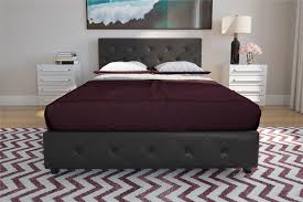 Its air circulation through slats keeps mattress cool. Dhp Dakota Upholstered Platform Bed Queen Size Frame White Walmart Com Walmart Com