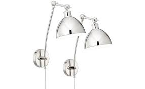 Amazon Com Delon Chrome Adjustable Plug In Wall Lamp Set Of 2 Home Improvement