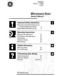 You may lock the control panel to prevent the microwave from being accidentally started or used by children. Ge Jes638 Owner S Manual Pdf Download Manualslib