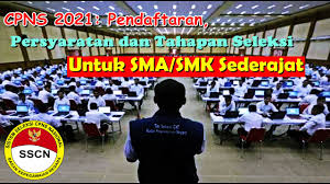 Selanjutnya masukkan juga dalam berkas pendaftaran lowongan cpns 2019 lulusan sma di kejaksaan, adalah daftar riwayat hidup ditulis dengan singkat, foto copy ijazah dan. Pendaftaran Persyaratan Dan Tahapan Seleksi Untuk Sma Smk Sederajat Cpns 2021 Youtube