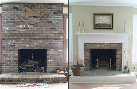 The surround after the stone install, we used construction adhesive to adhere 2x6s to the two sides and a 2×4 to the top of the brick. 7 Most Successful Ideas For Floor To Ceiling Brick Fireplace Makeover To Update Your Space Jimenezphoto