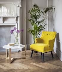 Using Yellow In Home Decor With A Single Yellow Velvet Chair Velvetchair Home Decor Retro Home Decor Antique Dining Chairs