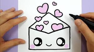 Hello kitty draw and color | drawing and coloring hello kitty just for kids. How To Draw A Cute Envelope With Love Hearts Easy Happy Drawings Myhobbyclass Com