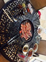 Portable pan ideal for backyard bbq, tent camping, tailgating, and rv. 8 Korean Bbq Table Diy Hack Ideas Bbq Table Korean Bbq Bbq