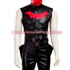 Batman Jason Todd Red Hood Leather Jacket And Vest Red Hood Black Leather Vest Jason Todd