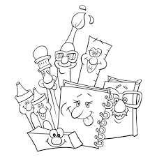 Desenhos para colorir de doraemon. Desenhos De Material Escolar Para Colorir