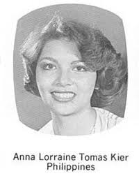 Anna Lorraine Thomas Kier Miss Filipinas 1977