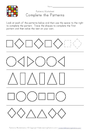 8 Complete The Pattern Worksheets In 2020 Pattern Worksheet Pattern Worksheets For Kindergarten Math Patterns
